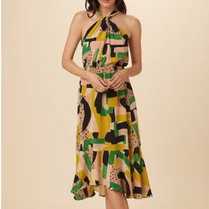 Stefania Washable Silk Dress - Piazza Print